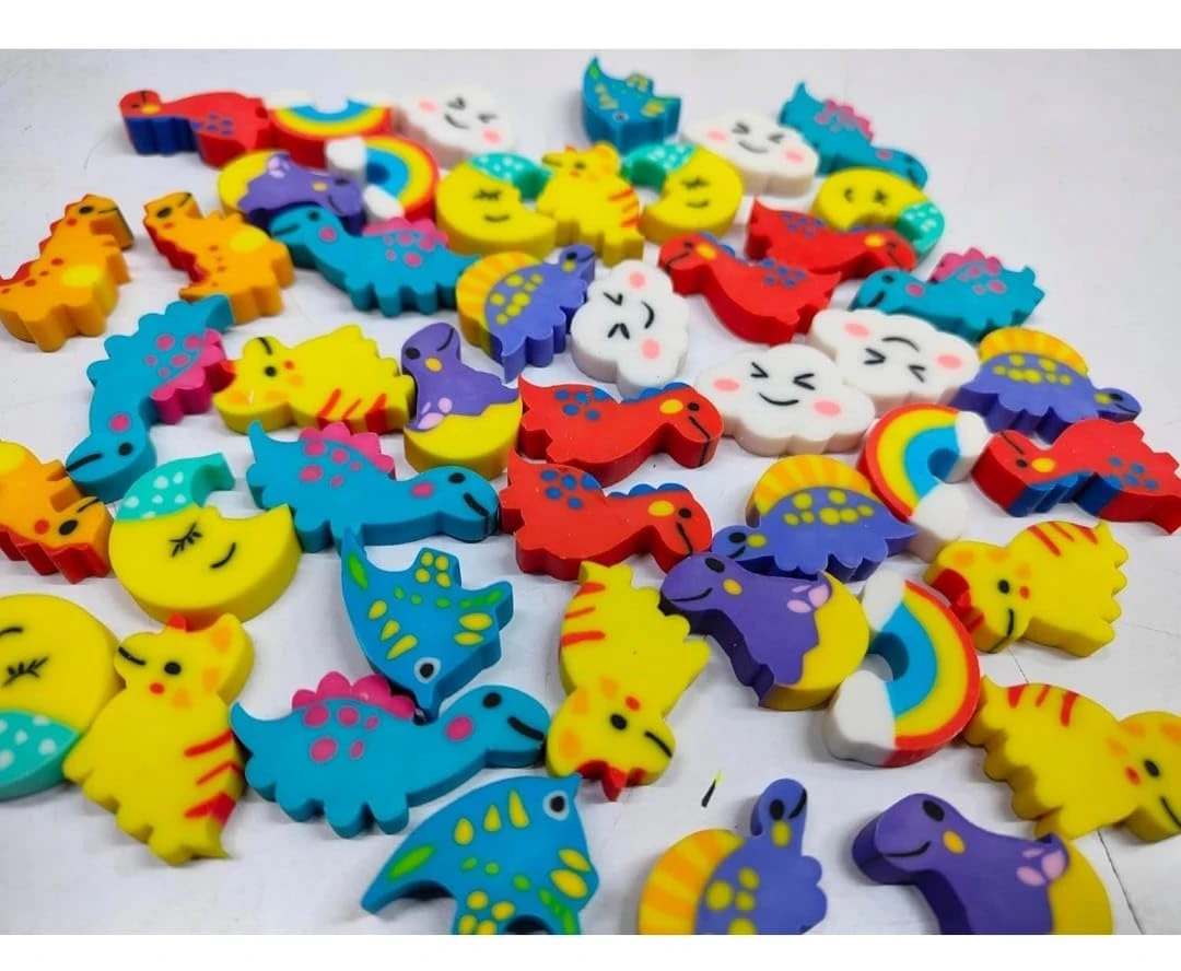 YOOKO® (20 PCS Cartoon Eraser for Kids) Different Shape Set Box| School Stylish Eraser for Kids Cute| Designer Gift