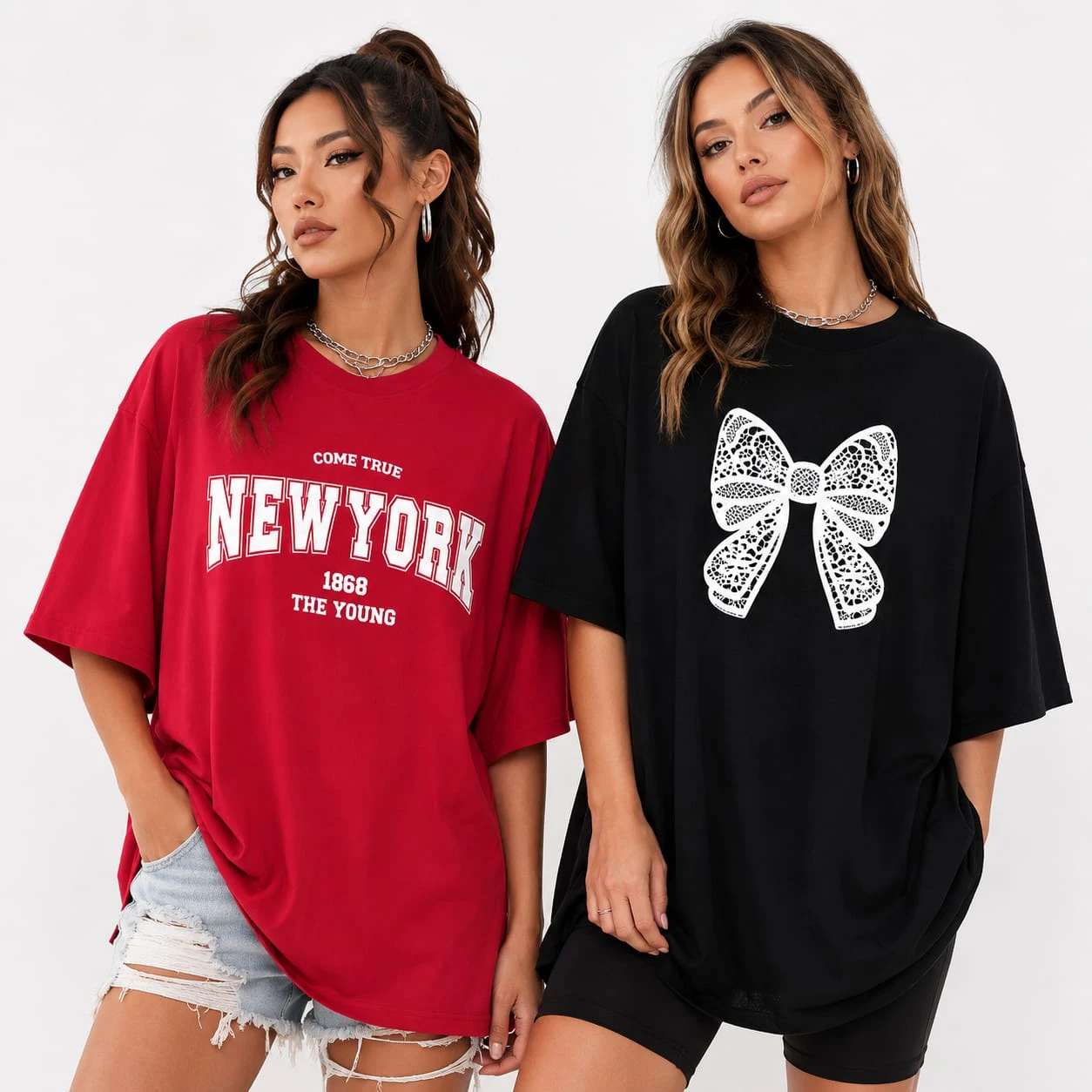 COMBO SKU_RED_NEWYORK_BLACK_BOW