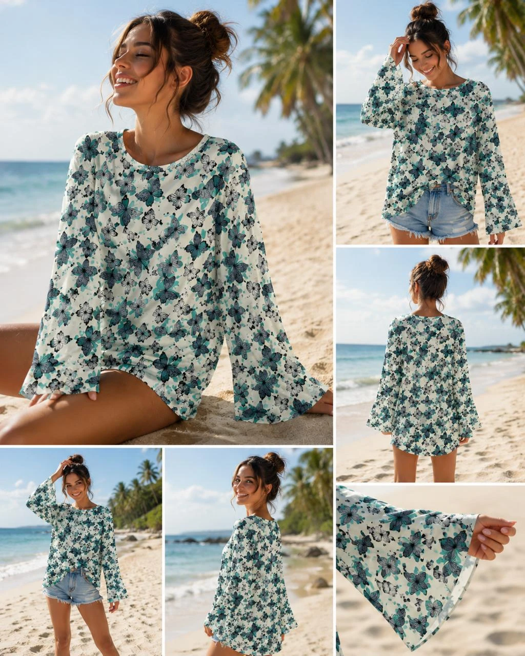Butterfly Printed Pril Top