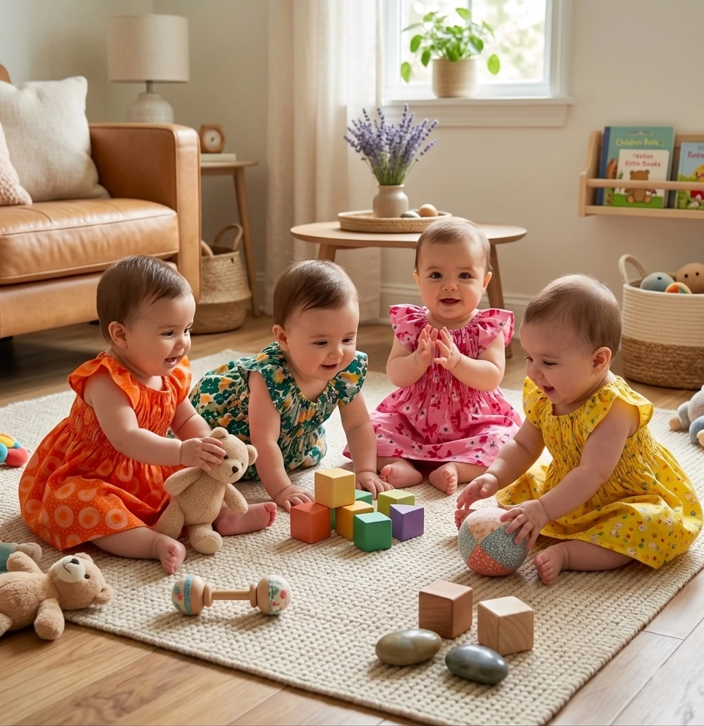 baby girl cotton frock printed dresses combo pack of 4
