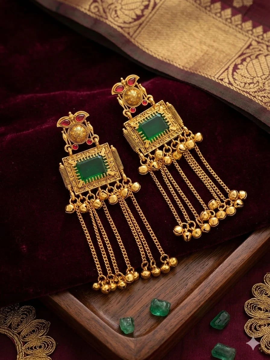 Kashmir Afghani Jhumka Earrings for Women | Traditional Ethnic Fashion Jewellery