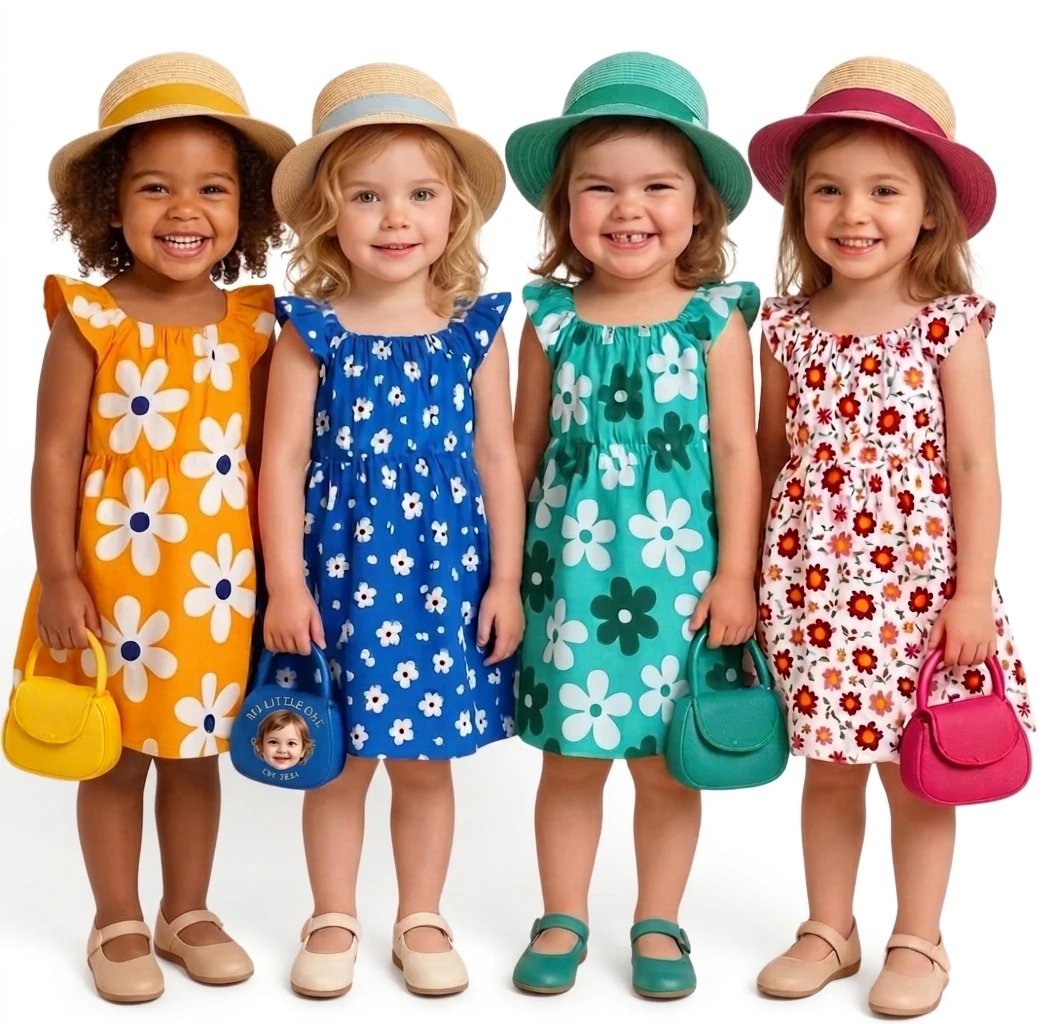 baby girl cotton frock printed dresses combo pack of 4