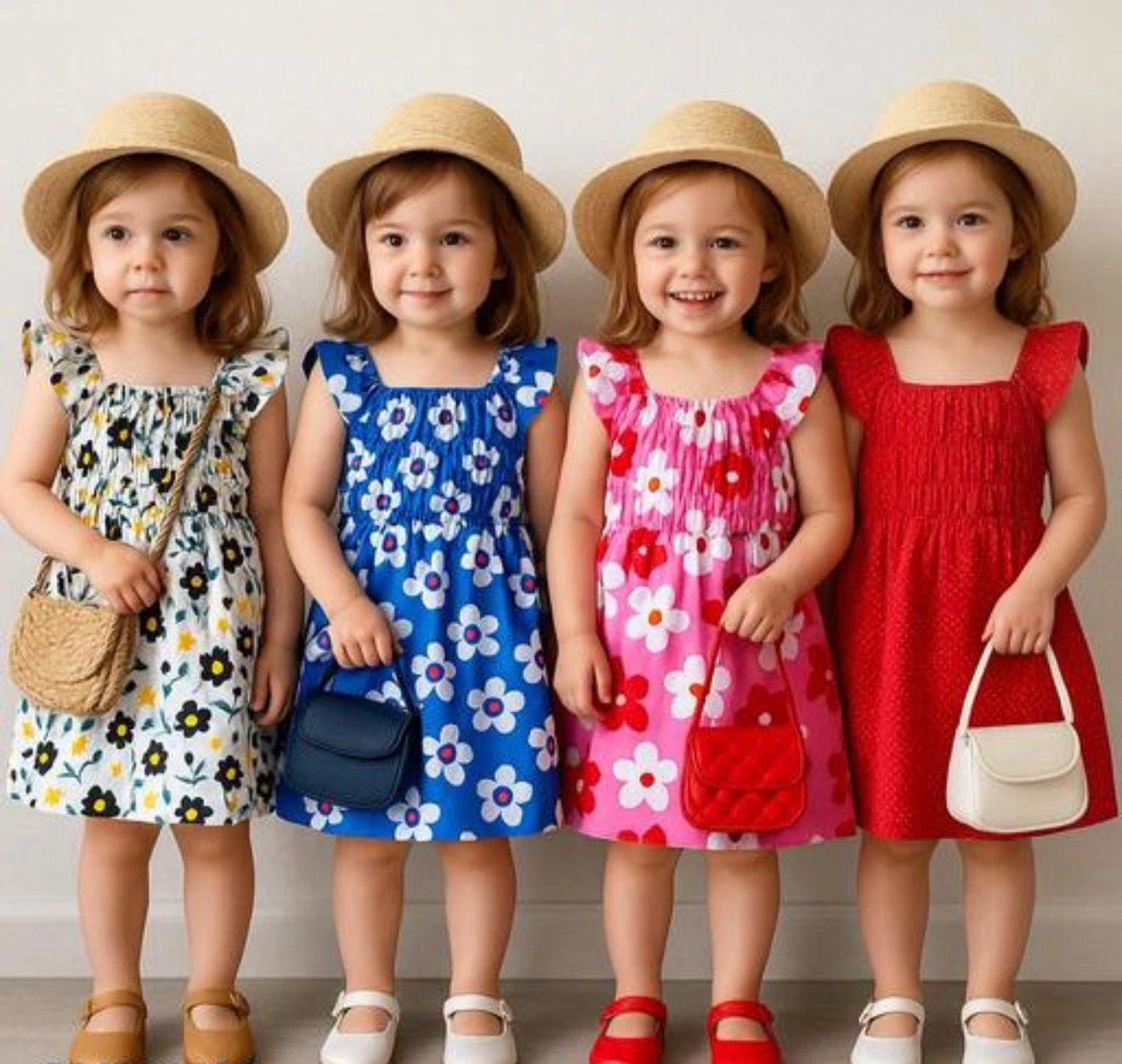 baby girl cotton frock printed dresses combo pack of 4
