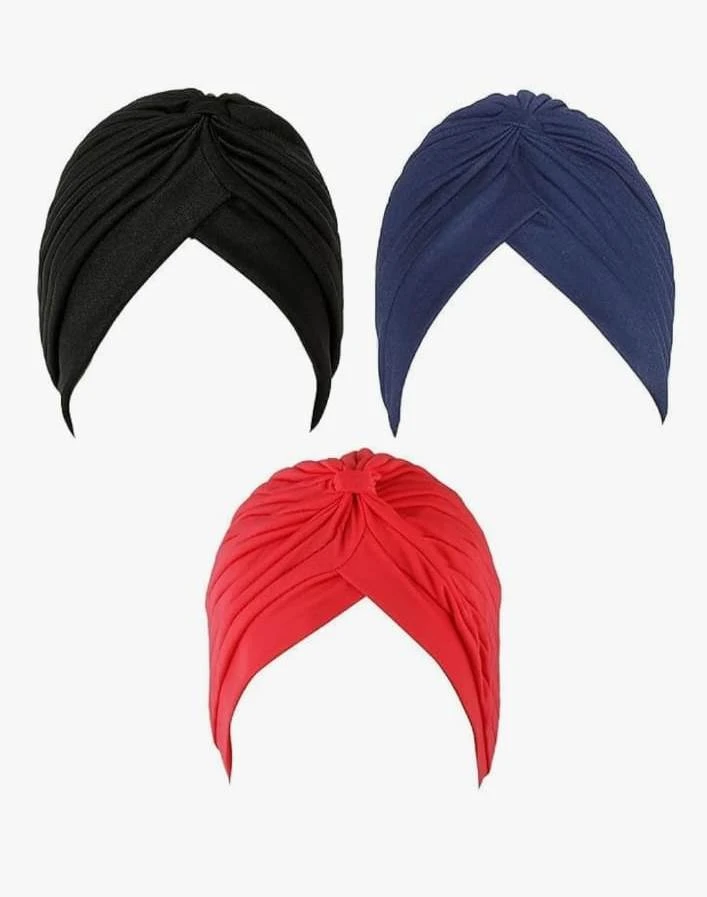 S and P Clothing Men's & Women's Pleated Head Wrap Knit Bonnet Turban/Pleated Stretchable Polyester Women?s Turban Head Cover/Sun Cap Pagri