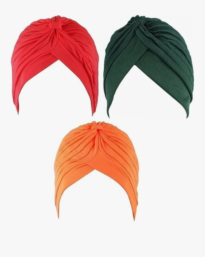 S and P Clothing Men's & Women's Pleated Head Wrap Knit Bonnet Turban/Pleated Stretchable Polyester Women?s Turban Head Cover/Sun Cap Pagri