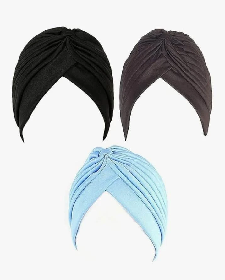 S and P Clothing Men's & Women's Pleated Head Wrap Knit Bonnet Turban/Pleated Stretchable Polyester Women?s Turban Head Cover/Sun Cap Pagri