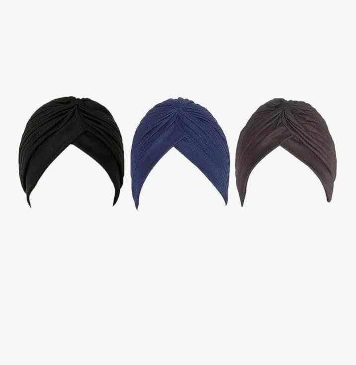 S and P Clothing Men's & Women's Pleated Head Wrap Knit Bonnet Turban/Pleated Stretchable Polyester Women?s Turban Head Cover/Sun Cap Pagri