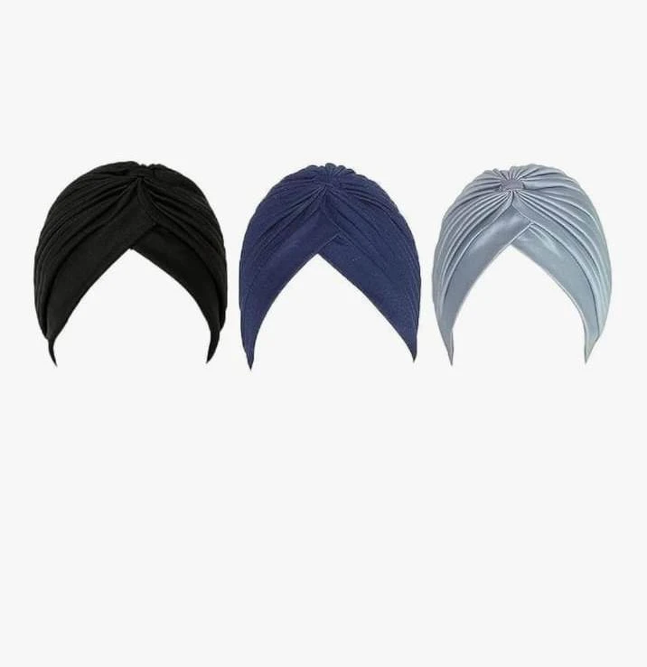 S and P Clothing Men's & Women's Pleated Head Wrap Knit Bonnet Turban/Pleated Stretchable Polyester Women?s Turban Head Cover/Sun Cap Pagri