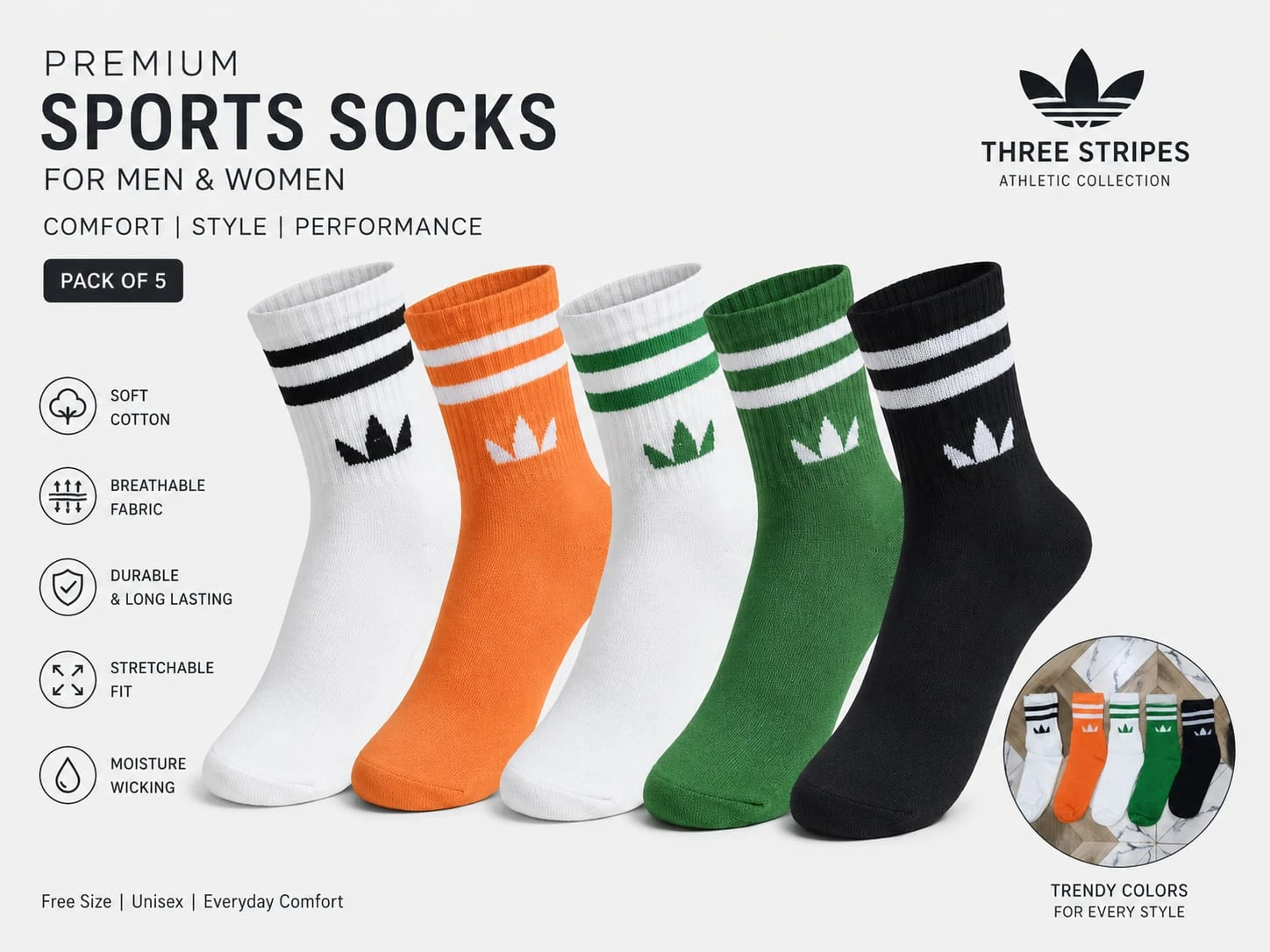 Cute Cartoon Eye Design Ankle Socks for Women & Girls