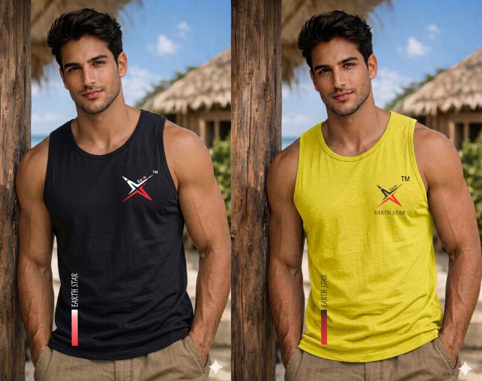 EARTH STAR GYM VEST t-shirts