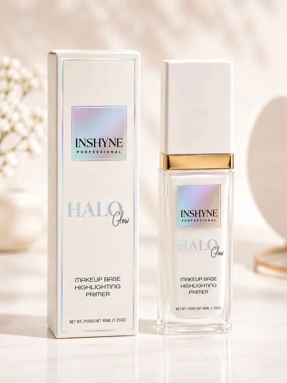 INSHYNE Professional Halo Glow Makeup Base Highlighting Primer – Illuminating Face Primer, 40ml