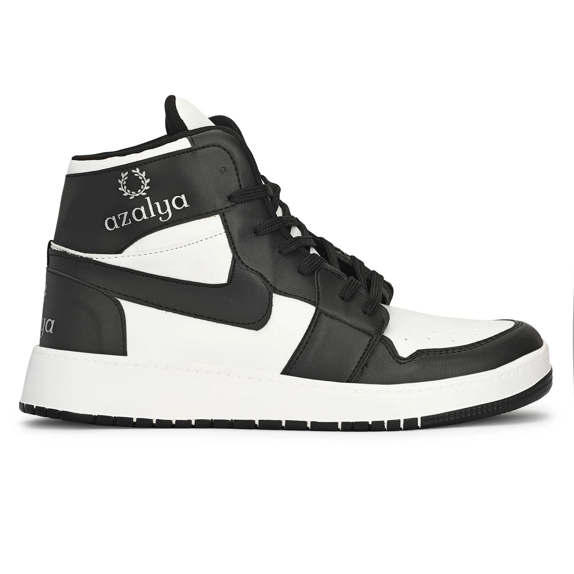 MJ High-Top Sneakers – Black & White Premium Comfort & Street Style