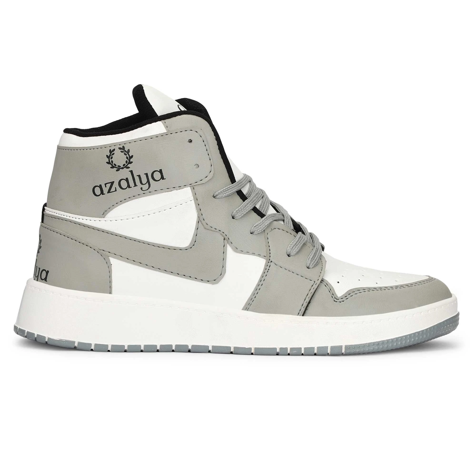 MJ High-Top Sneakers – Grey Premium Comfort & Street Style