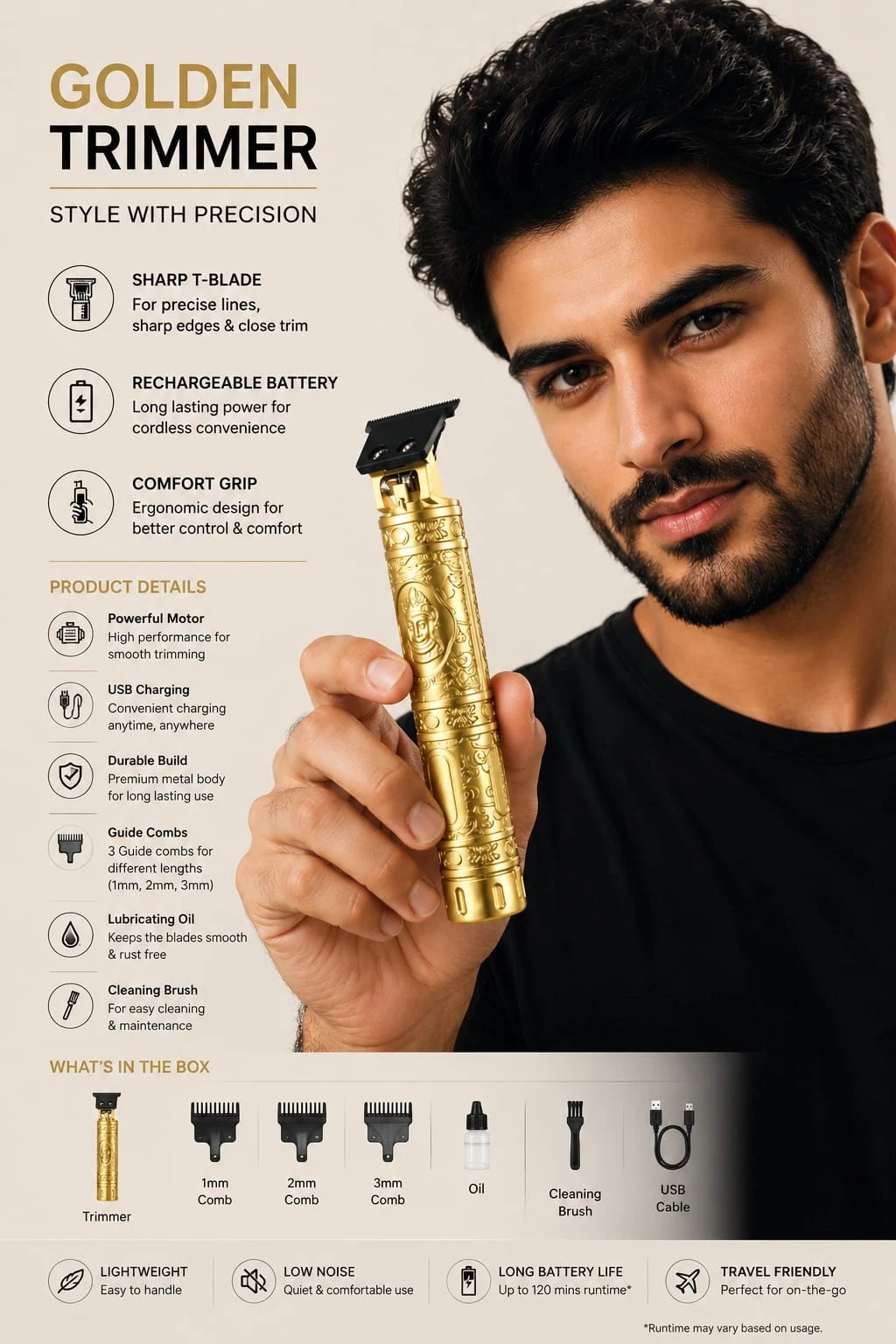 Stylish Golden Trimmer