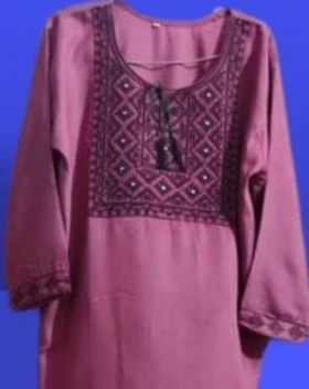 Wine Party Wear Women Embroidered Top