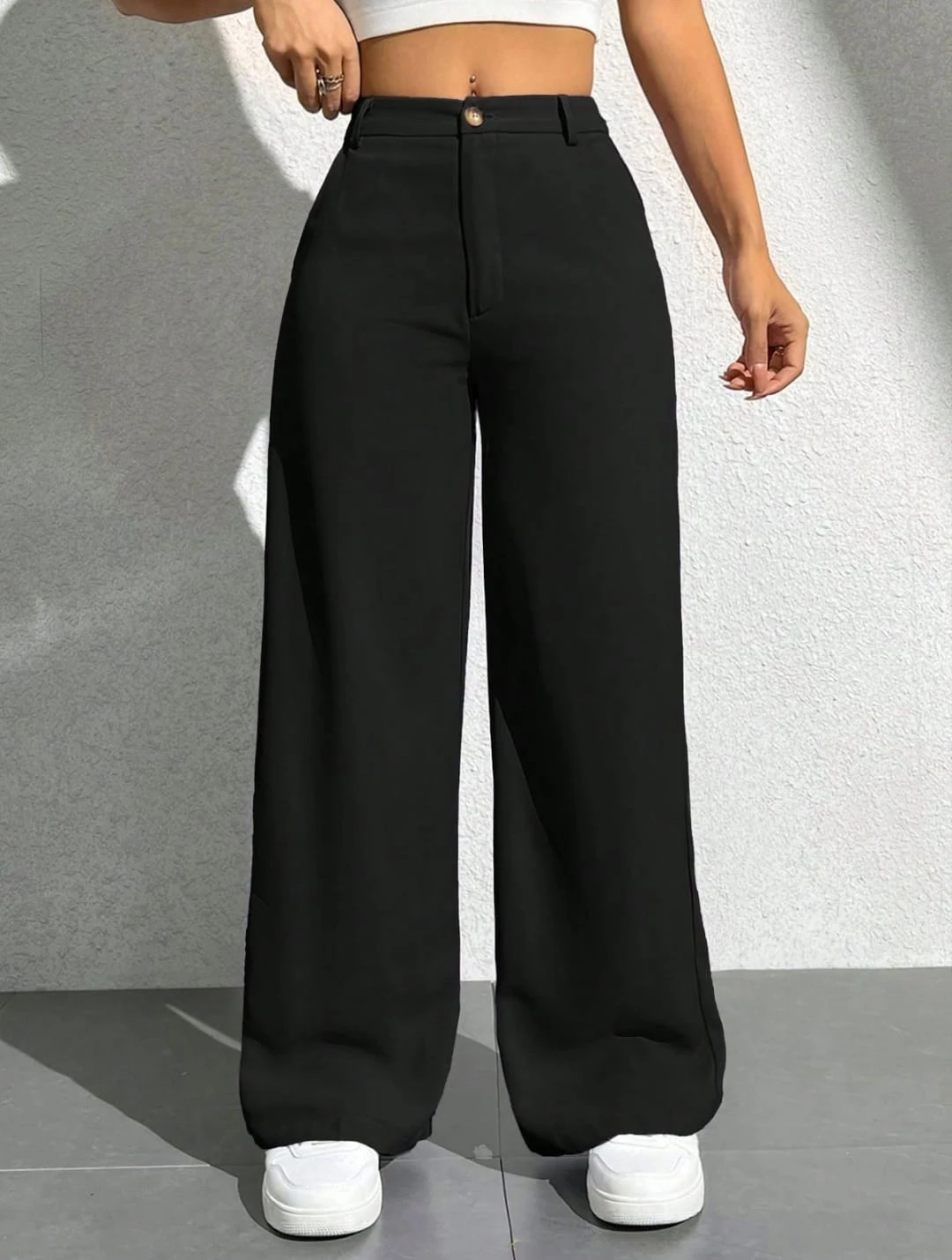 Women's High-Waisted Wide-Leg Pants