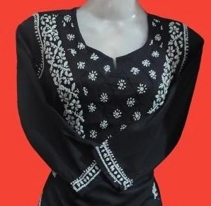 Womens Hand Embroidered Full Sleeves Rayon Top.