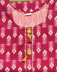 Trendy Pink Cotton Kurti For Women