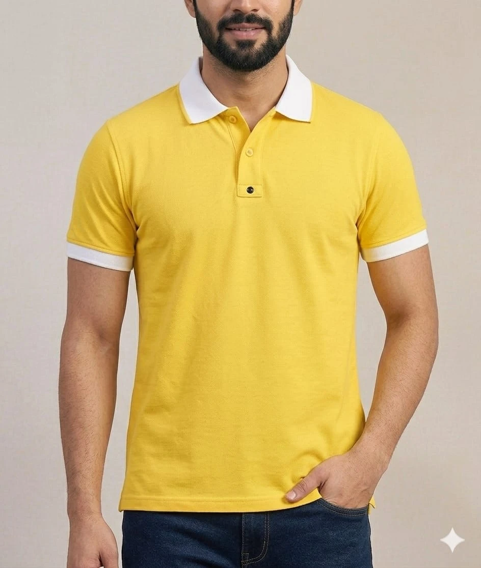 Polo T-Shirt for Men | Premium Cotton Half Sleeve Collar Neck T-Shirt | Regular Fit Casual Wear