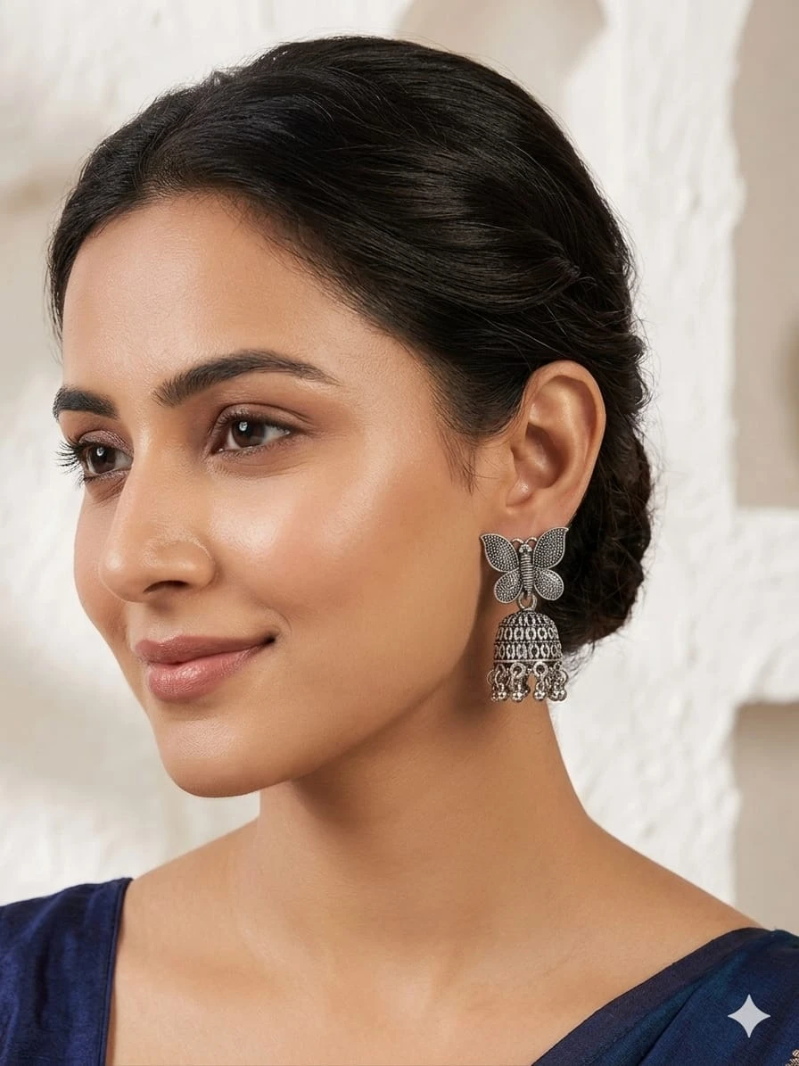 Silver Plated Earrings for Women | Stylish Stud & Drop Earrings | Elegant Fashion Jewellery for Daily Wear, Party & Wedding