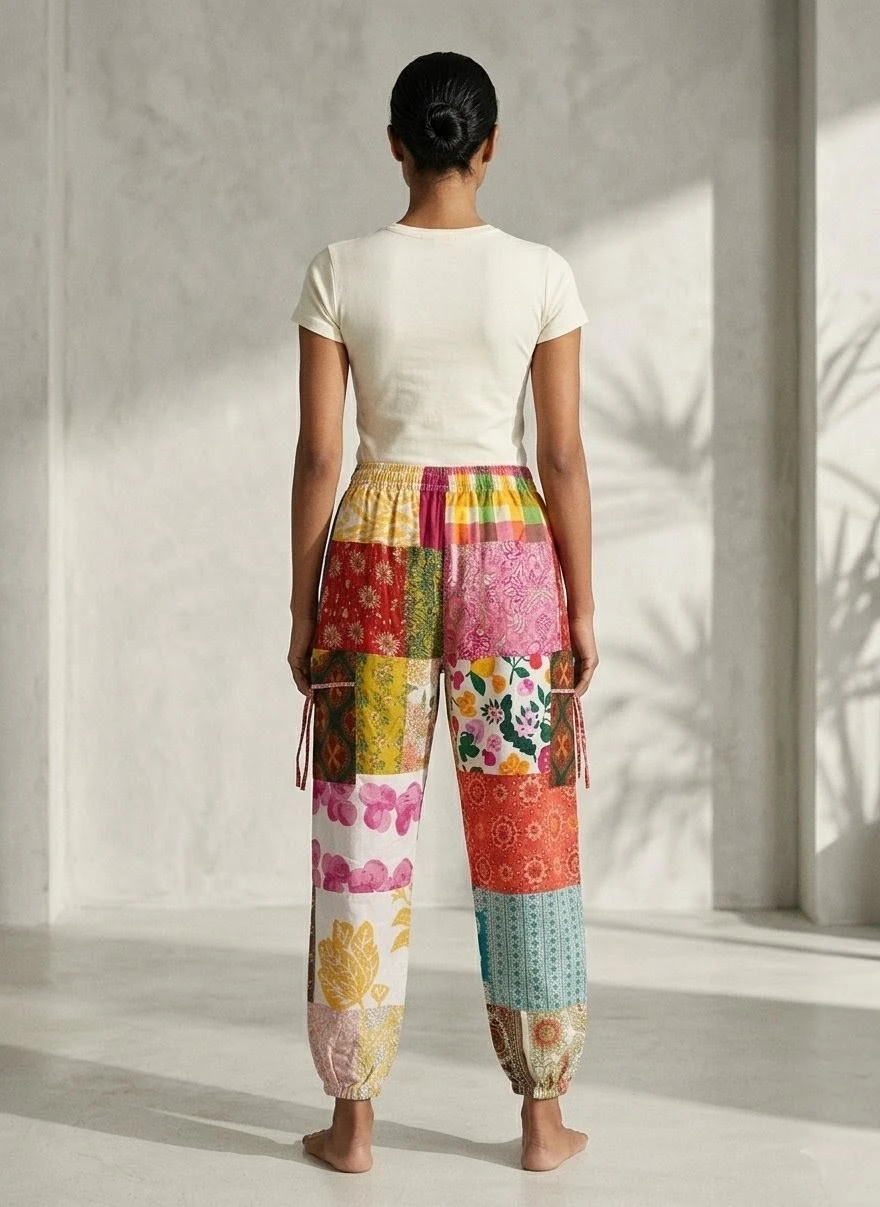 Stylish Colorful Patchwork Jogger Pants for Women