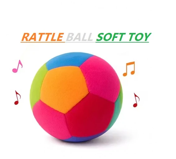 Rattle Ball (12CM) Pack Of 1 / soft ball for kids (12cm)