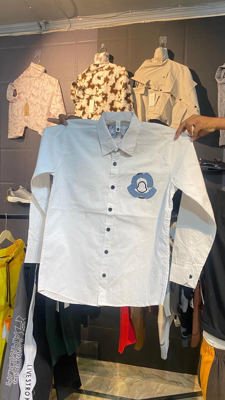 Men's Premium White Full Sleeve Casual Cotton Shirt with Stylish Back Letter Print | Regular Fit | Trendy Fashion Shirt for Men