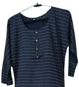 Navy Blue Printed Kurti .