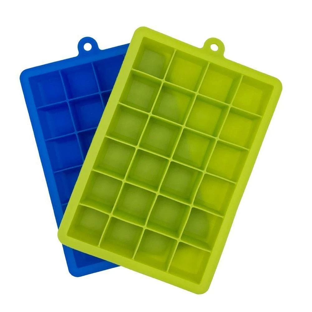 Sqaure Ice Tray Green & Blue