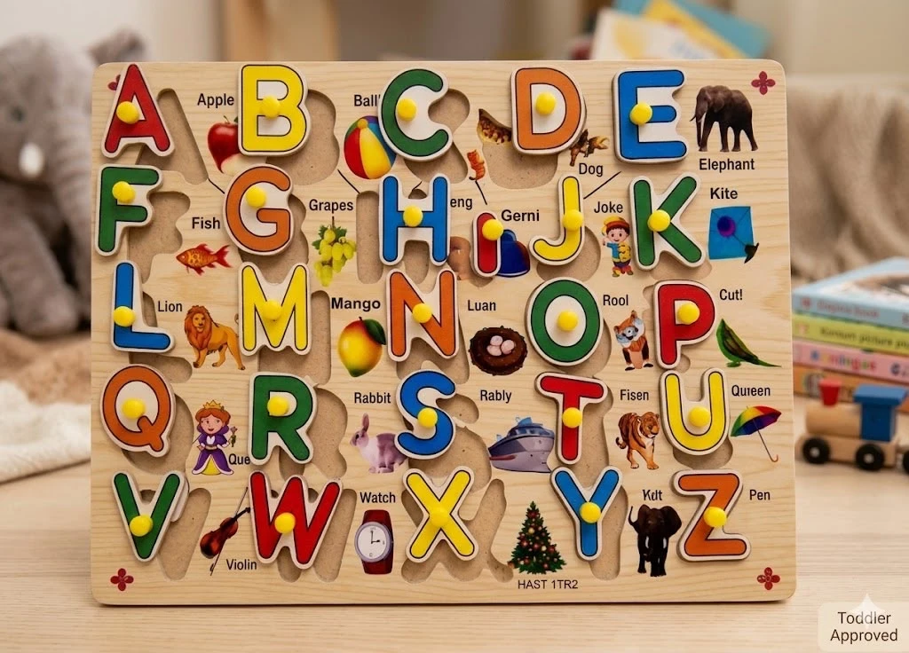 Wooden Alphabet Puzzle Board for Kids Pack of 1
