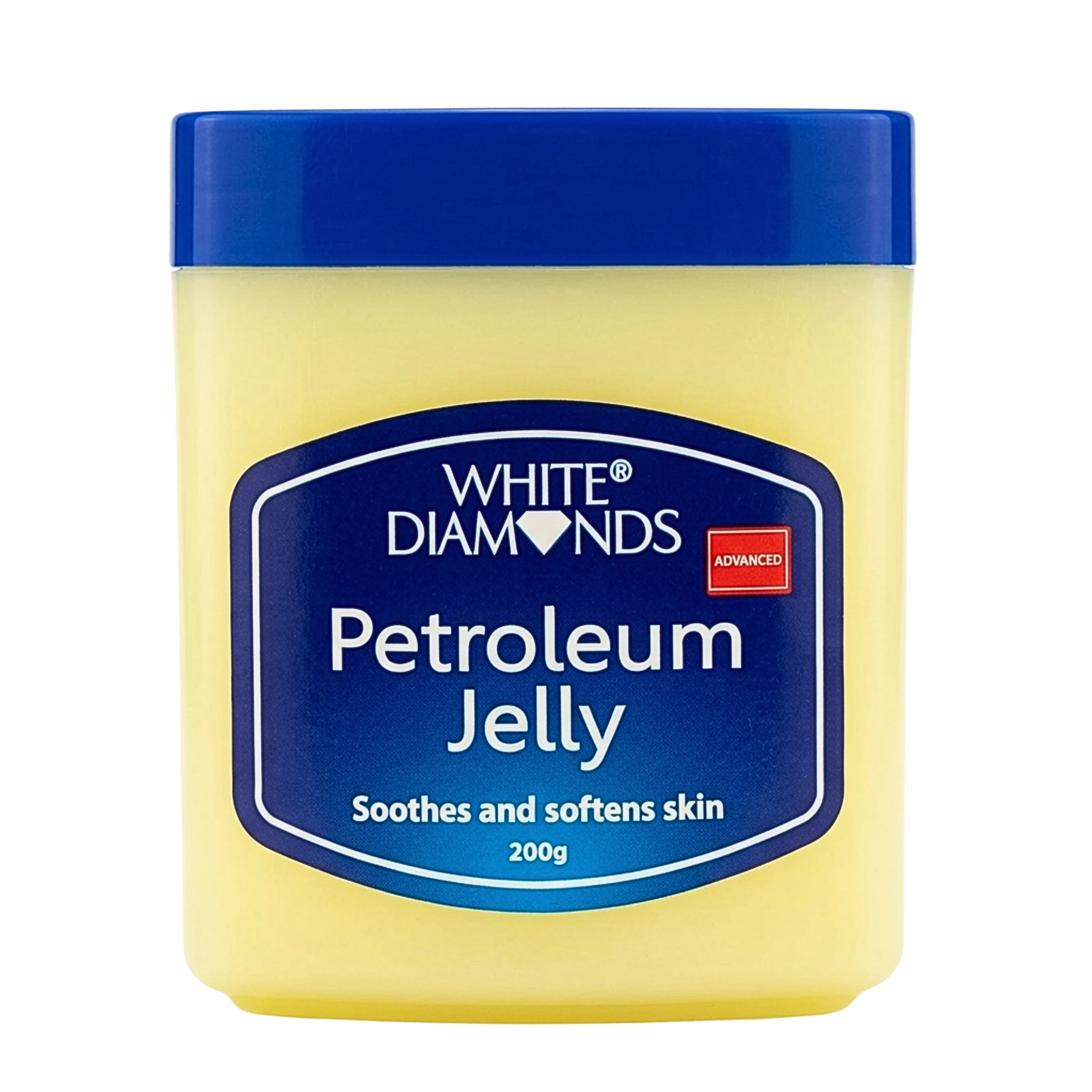 White Diamonds Adv Petroleum Jelly 200g Yellow | Intensive Moisturizing Skin Protectant | Long-Lasting Hydration for Dry & Cracked Skin | Suitable for All Skin Types
