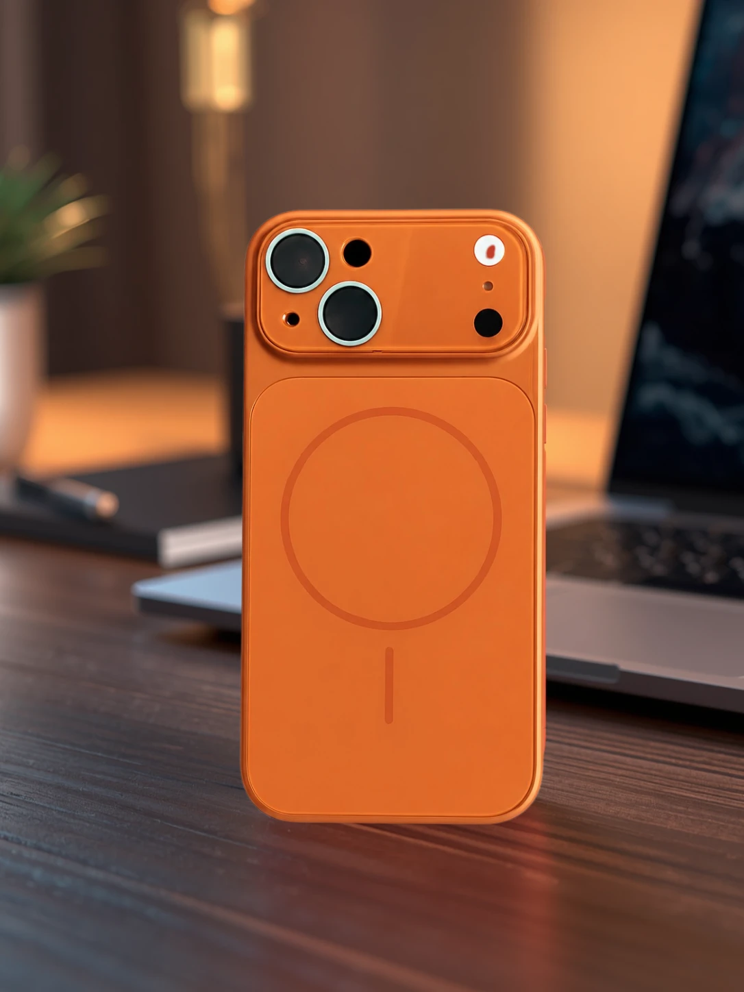 13 orange magsafe back cover