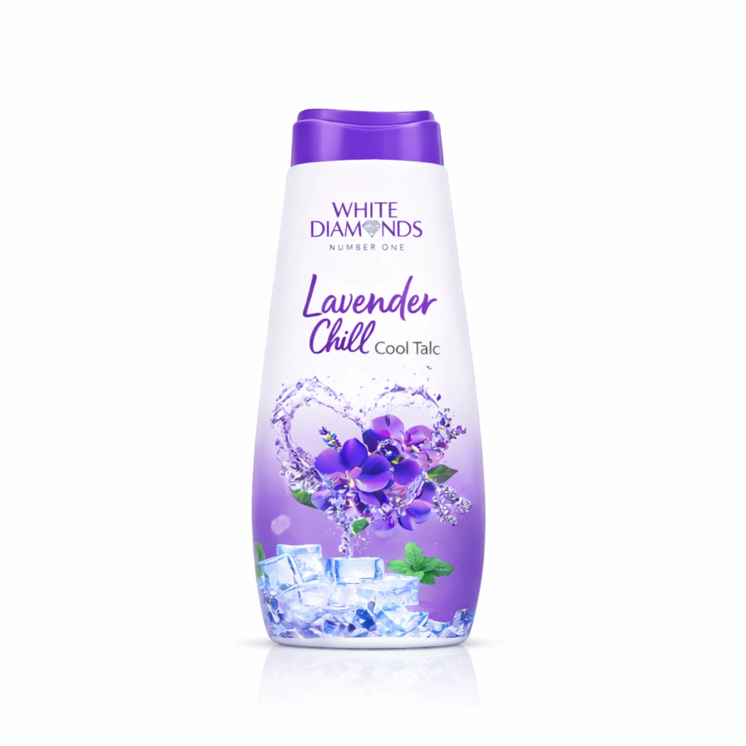 White Diamonds Lavender Cool Powder 300g | Cooling Talcum Powder with Lavender Fragrance | Long-Lasting Freshness, Soft & Smooth Skin | Daily Body Powder for Men & Women