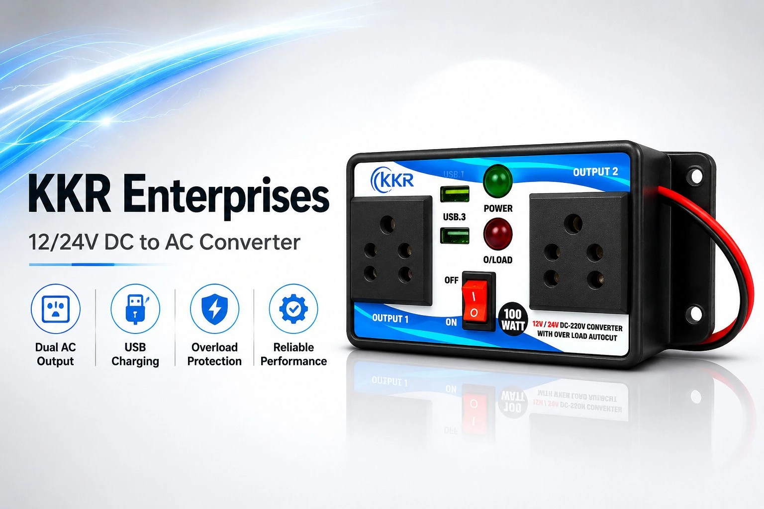 KKR enterprises Converter 12V/24V 2(USB)B KKR Car
