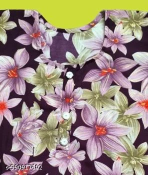 Muiticolour Cotton Foil Printed Kurti