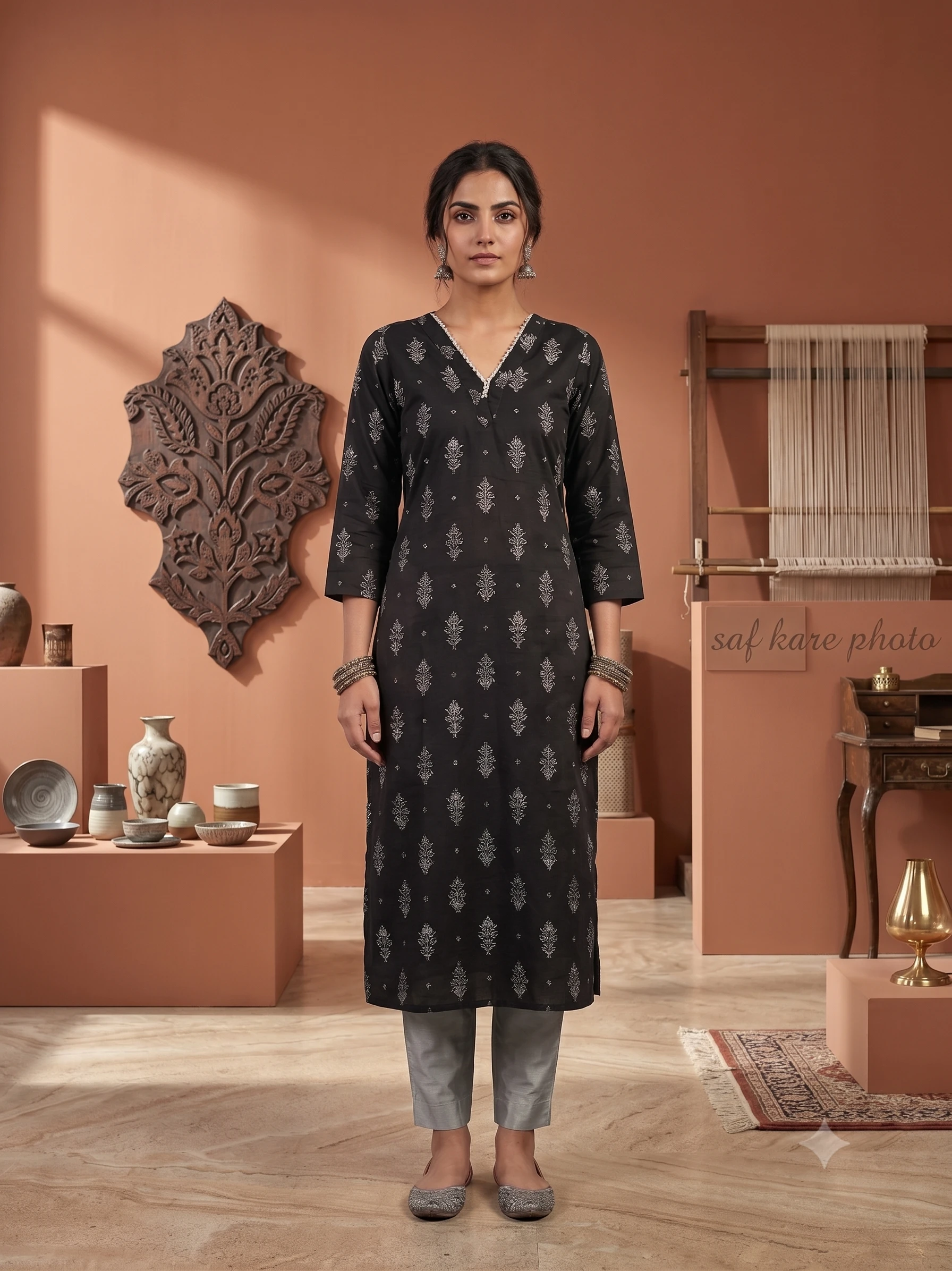 Women’s Stylish Long Kurti | Party Wear Western Ethnic Kurti for Girls & Trendy Jeans Style Look
