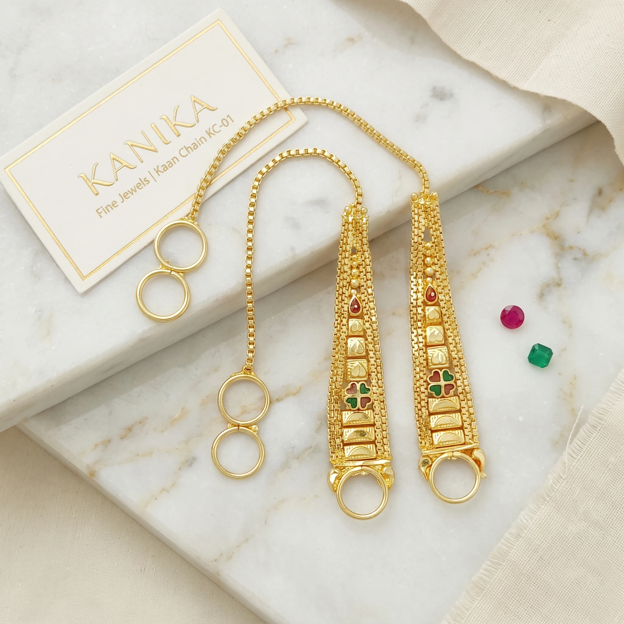 Micro Gold Plating Granted Plated Unique Design Kaansher , Kaanchain For Fancy Women