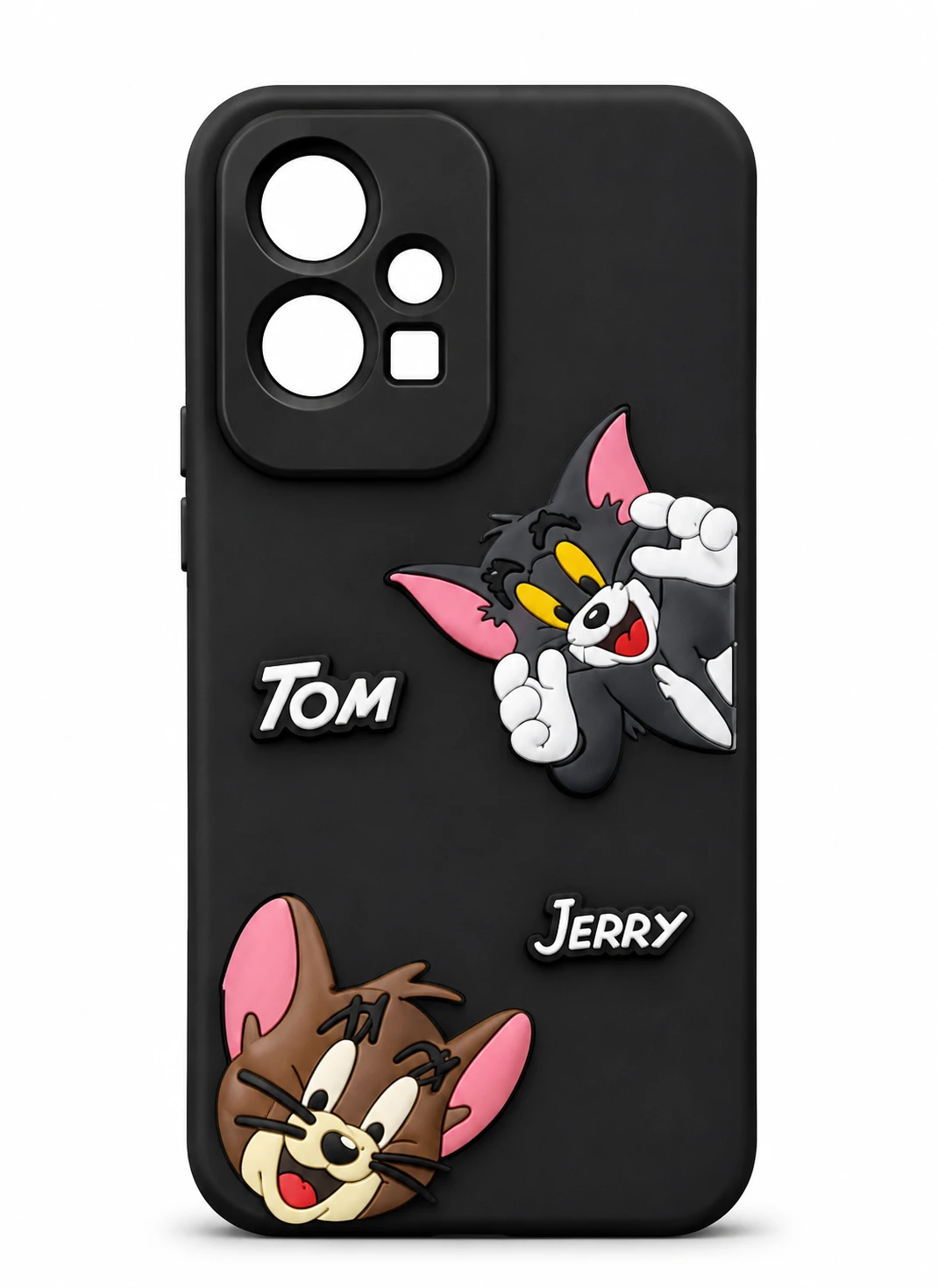 Tom & Jerry 3D Silicone Back Cover | Soft Shockproof Mobile Case | Cute Cartoon Protective Phone Cover