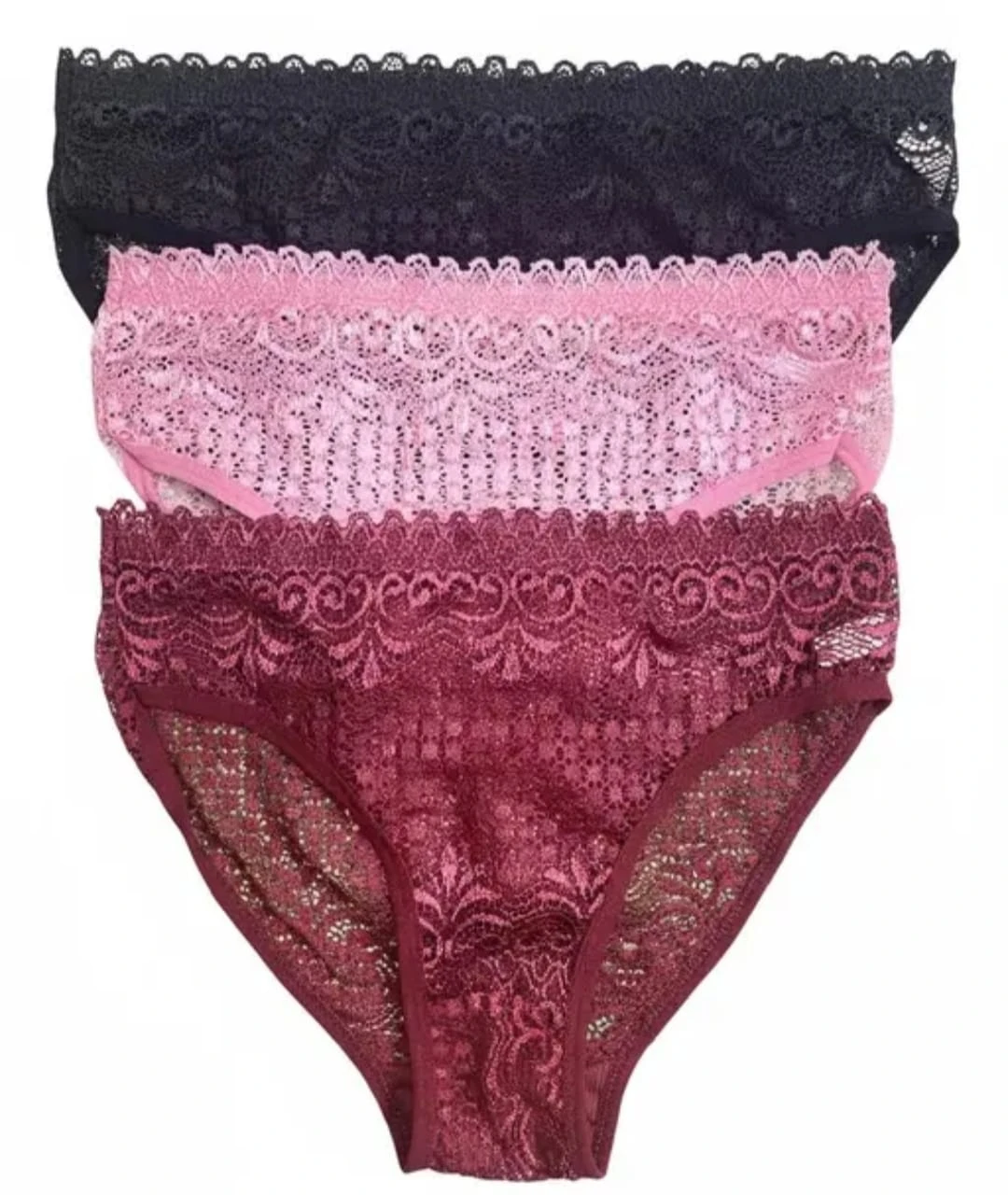Women's Lace Bikini Panties Pack of 3 | Soft & Breathable Daily Wear Innerwear