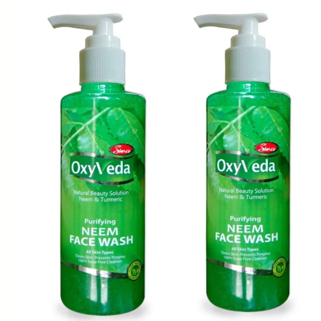 Simco Oxyveda Neem Face Wash, Combo Pack of 2 | Remove Skin Impurities | Suitable For All Skin Types