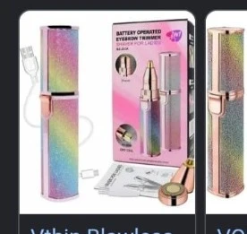 USB Rechargeable Electric Eyebrow Trimmer for Women | Painless Facial Hair Remover | Portable Lipstick Design, Multicolor