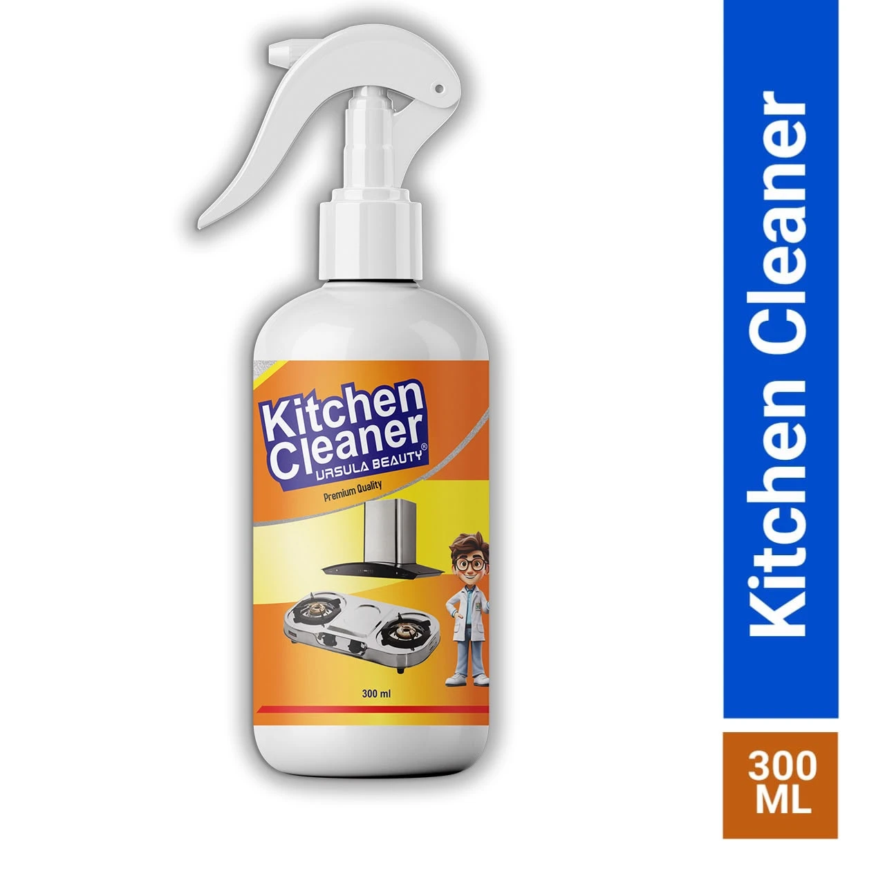 Kitchen Cleaner Spray 300 ml | Multipurpose Kitchen Degreaser for Gas Stove, Chimney, Tiles & Countertops | Removes Oil & Grease Stains