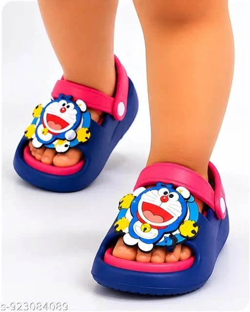 Premium Doraemon Cartoon Kids Sandals for Baby Boy/Girl (1–3 Years) | Soft Comfortable Anti-Slip Lightweight Toddler Sandals with Adjustable Strap (RED)