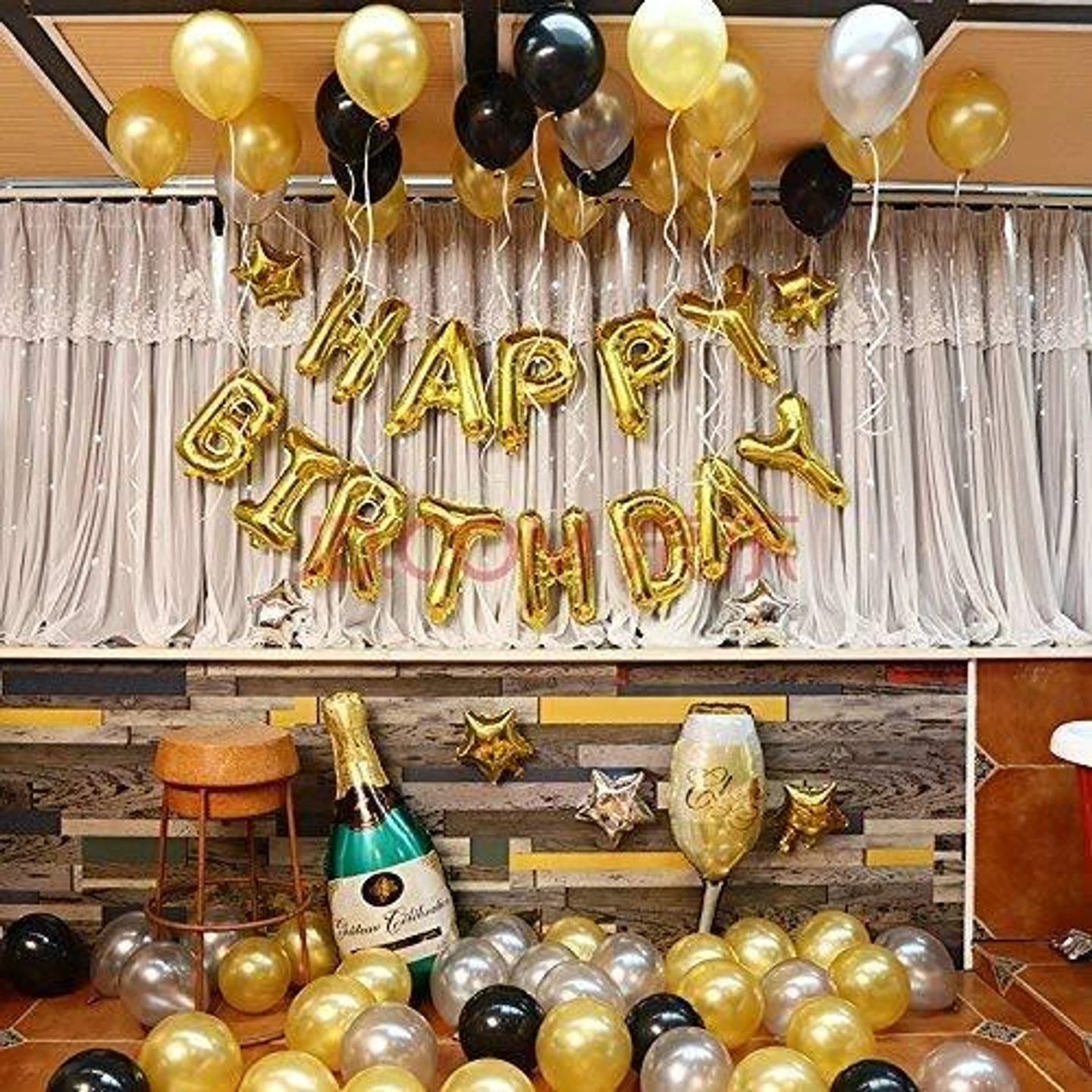 FIT TOY Solid FI25 Letter Balloon (Gold, Pack of 1)