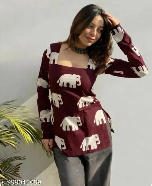 rayon printed kurti women and girl