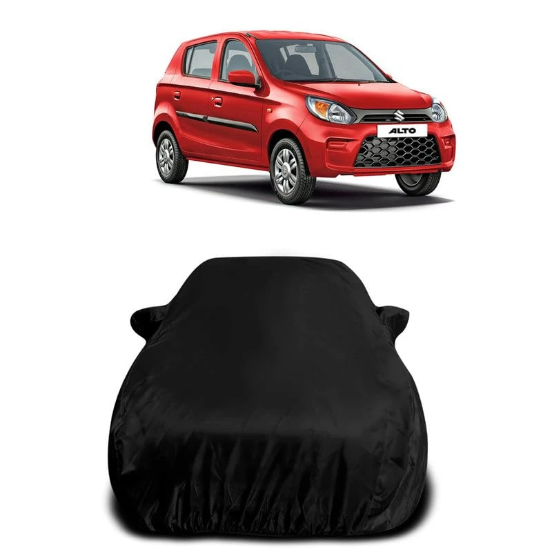 LEWPIE® Car Cover For Maruti Suzuki Alto (With Mirror Pockets) (Black)