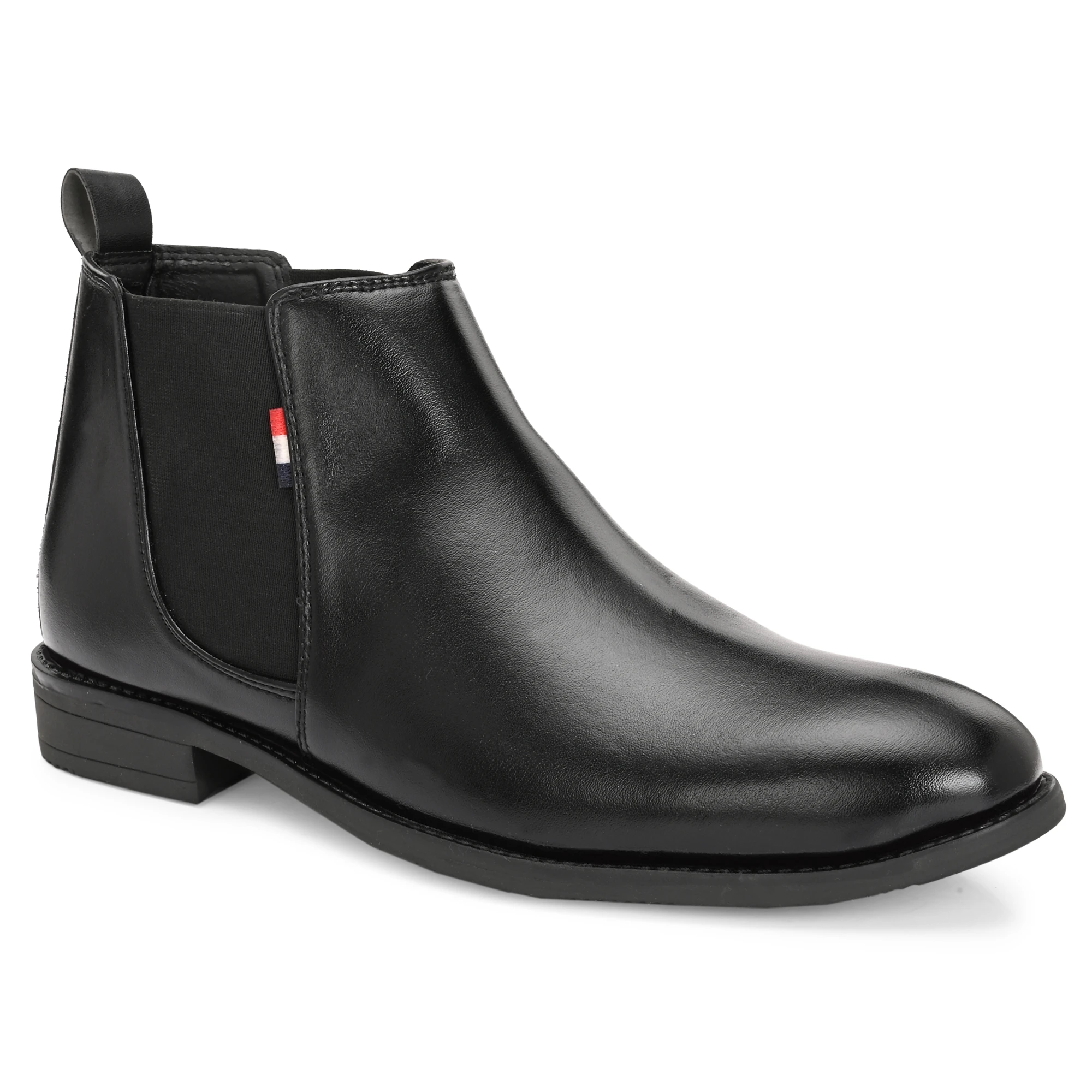 Men's Black Chelsea Boots – Premium Leather Look Slip-On Ankle Boots for Casual & Formal Wear