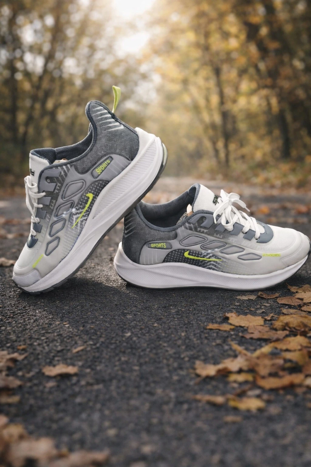 EVA Light Grey Lightweight Sports Shoes for Men | Running, Walking & Gym Shoes