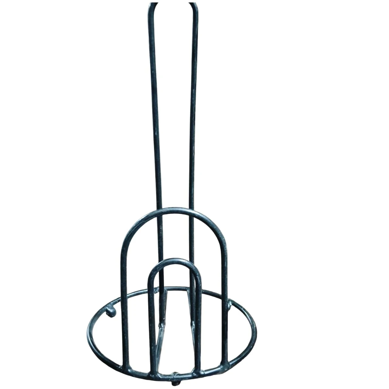 Z-ERA MART Metal Wire Paper Towel Holder Stand, Freestanding, Black, Round Base, Kitchen Counter Roll Organiser