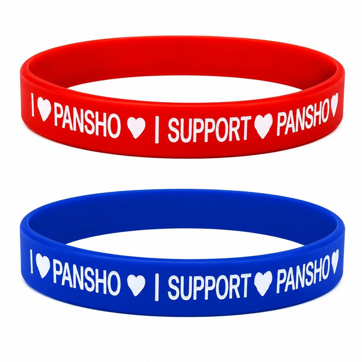 Pansho Friendship Silicone Bands for Girls Boys- Happy Friendship Day Wrist Bands (Pack of 2 in Red & Blue Color)